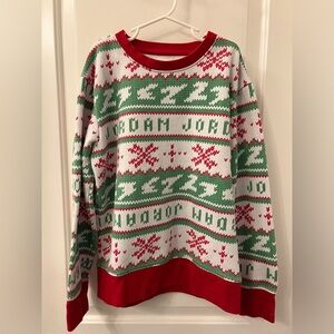 Nike Jordan Boy’s Ugly Christmas Crewneck Sweatshirt Size S